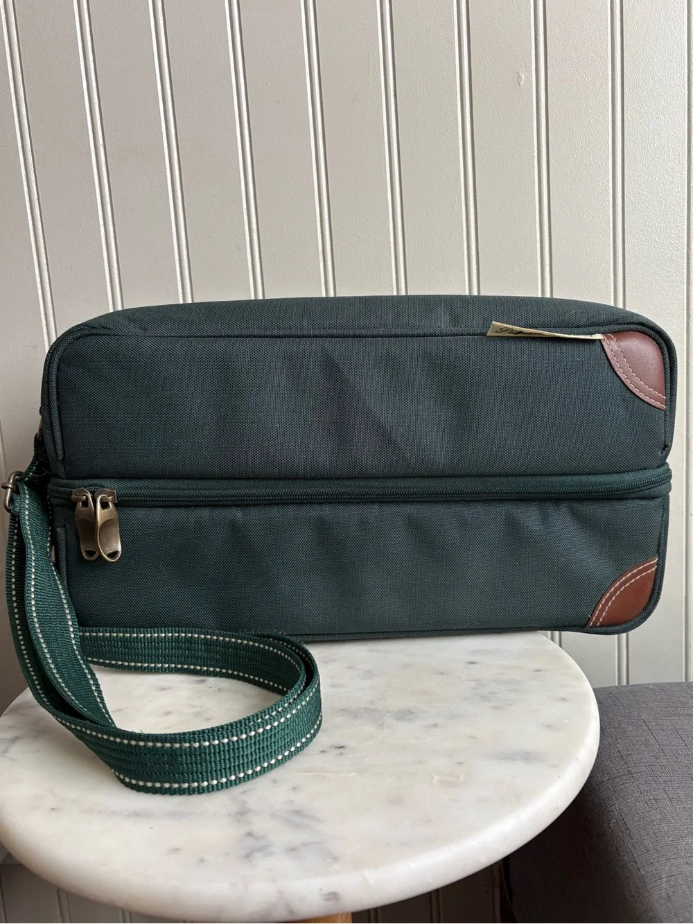 Picnic at Ascot Insulated Travel Wine Tote Bag Dark Green with Opener & Cups